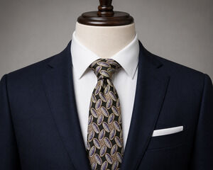 Nubio Silk Tie Green Purple Oval Geometric Pattern Italian Luxury Necktie